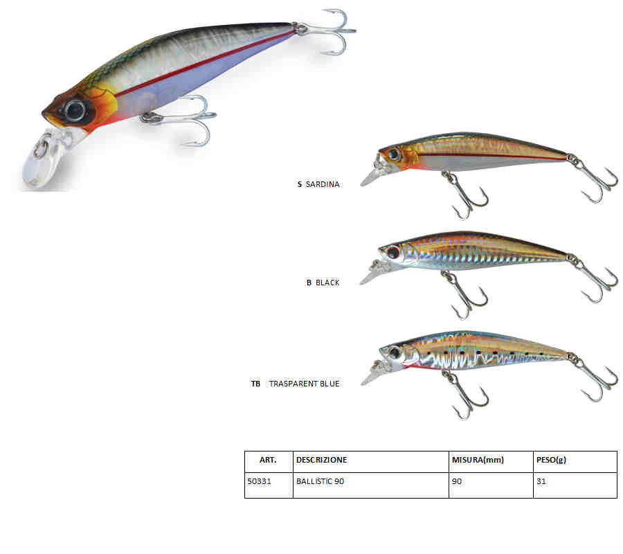 dtd ballistic sinking lure hard bait fassa